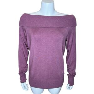 Athleta Studio Barre Sweatshirt Top S Modal Sugarplum Mauve